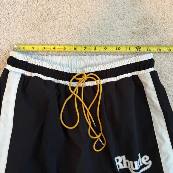 Rhude Ski Track Pants Black White Men's Size S EUC
